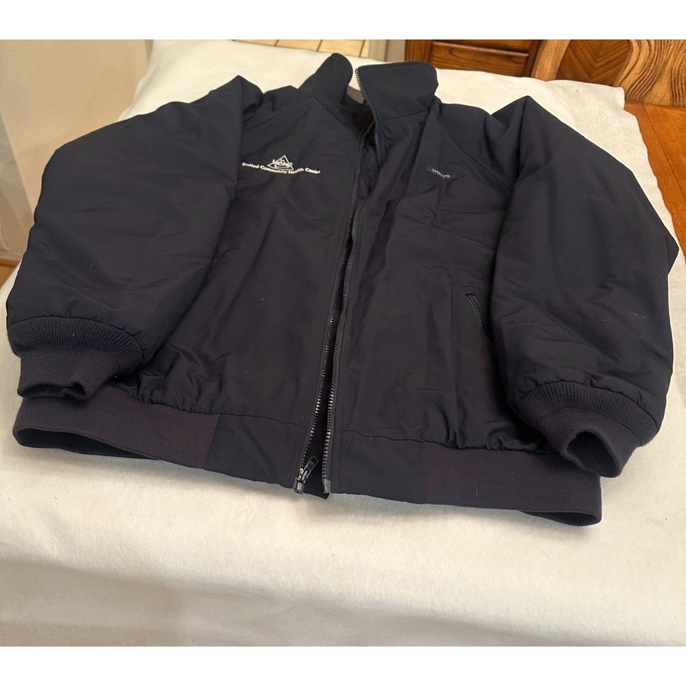 Lands End Navy Bomber Jacket Mens Size 42 to 44 United Community Health Center